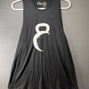 ZYIA Black and White Relaxed Muscle‎ Tee